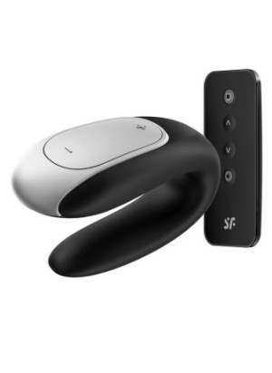 Sextoy de couple vibrant USB connecté Double Fun noir - CC5972560010